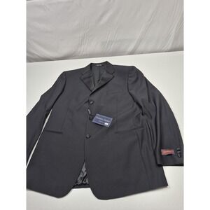 Roberto Zanieri Suit Jacket Mens 46L Gray Super 100 Wool Made In Italy NWT